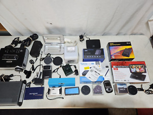 New ListingLOT OF 26 ELECTRONICS, MIXED LOT, SPEAKERS, ROUTERS, CONVERTER, RADIO, CHARGER