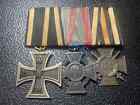 WWI Original Imperial German Military Medals Bar (Group of 3 Medals)