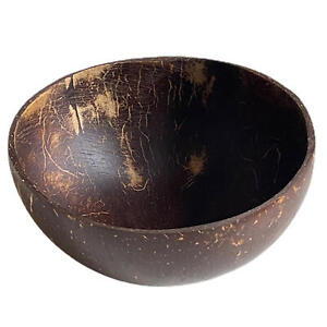 Natural Creative Coconut Shell Wooden Bowl  Polished Coconut Shell Salad Bowl