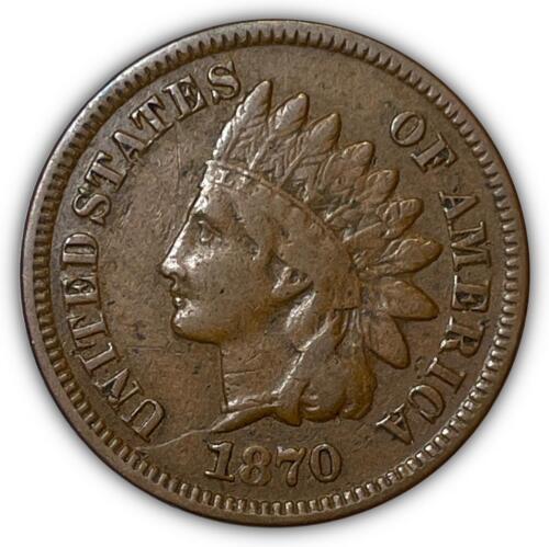 1870 Indian Head Cent Very Fine VF Coin #6774