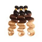 Ombre Human Hair Bundles Body Wave 3Bundles Weft Remy Hair Extensions 1B/4/27