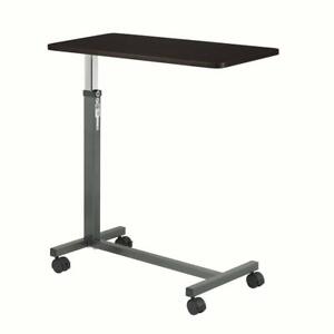 Over the Bed Side Table Wheels Hospital Overbed Rolling Tray Adjustable Bedside
