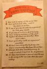 Vintage 11 X 17 Good Humor Poster Kalan Inc.1976 Rules for a Happy Marriage RARE