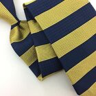 Tommy Hilfiger Usa Tie Silk Gold Navy Stripes For 8 to 13 Years Boys Children