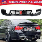 Carbon Look F1 Style Rear Diffuser With Light For BMW E90 E91 M Sport 2005-2011