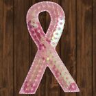 Pink Ribbon Embroidered Patch — Iron On