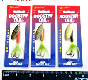 3 ROOSTER TAIL Spinnerbaits 1/4oz  FIRE TIGER  Bass/Crappie Fishing Lures Baits