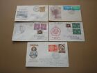 New Listing1953-1961 INDIA Stamps QEII FDC SELECTION x 5 With SPECIAL CANCELS & OVERSEAS