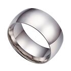 US Seller Silver 10mm Stainless Steel Wedding Band Ring Size 8-14 SR20