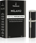 Travalo Milano Perfume Atomizer Travel Refill U-Change System Single, Black