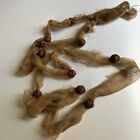 Primitive Farmhouse Christmas Cheesecloth Garland 4ft With 11/20mm Rusty Bells