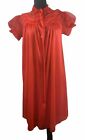2 Pc. Vintage Adonna Nightgown And Robe Set 34 Hot red w Lace Bodice, Sissy