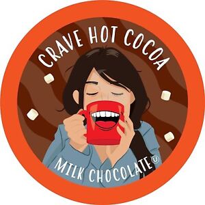 Crave Beverages Hot Chocolate Pods for K-Cup Brewers, Milk Chocolate, 40 Count