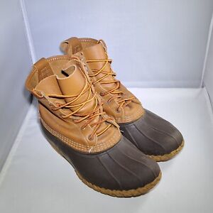 LL Bean Bean Boots Womens Size 9 Waterproof Duck Boot USA Leather *No Inserts