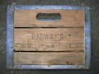 Vintage  Radway's Dairy  6 New London Conn. 64 Wood & Metal Delivery Crate