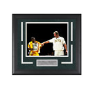 Larry Bird with Magic Johnson - Rivalry Surprise - Framed Basketball Photo