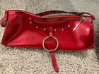 Vintage Red Vinyl Patent “leather” Suede Lined Purse Handbag