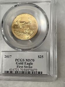 2017 $25 American Gold Eagle First Strike MS70 PCGS