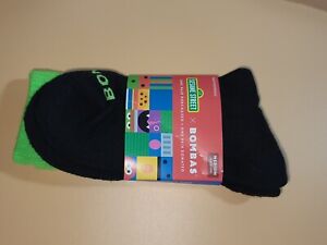 Bombas Sesame Street Elmo Oscar Medium  Black & Green Great stocking stuffers