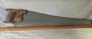Vintage Warranted Superior Hand Saw Wheat Pattern saw Prof. sharpened 26