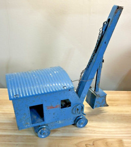 Vintage 1940s Structo Toy Pressed Steel Blue Steam Shovel