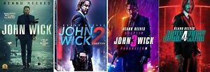 John Wick Complete Keanu Reeves Movies Series Chapter 1-4 1 2 3 4 NEW DVD SET