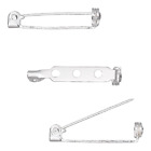 10 pcs Pin Bar Backs Safety Clasp Locking 1 Inch Pins Silver Brooch Name Tags