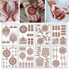 Waterproof Lace Floral Totem Henna Tattoo Temporary Fake Tattoo Long Lasting 1pc