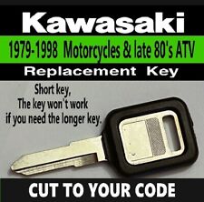 Kawasaki Short Replacement Key Cut to Code 79-98 Motorcycle ATV Z5501-Z5750