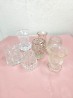 Vintage lot of 7 Clear Glass Toothpick Holders