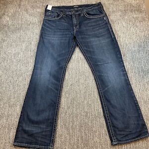 Silver Jeans Zac Mens 36x34 Relaxed Bootcut Medium Wash - FAST SHIPPING!!!
