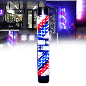 LED Rotating Wall Light Barber Pole Waterproof Salon Barber Pole Shop Sign Light