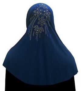 Yasmine Khimar Women's long Hijab 1 piece Lycra Amira Burness Hijab Muslim scarf