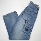 90s Vintage Paco Jean Co Youth Size 14 Wide Leg Baggy Carpenter Blue Jeans 26x28