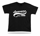 Printed T shirt tee Awesome since 1958 happy birthday present gift idea unisex