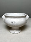 Vintage Pottery ~ White Urn Shaped Planter ~ Crackle Glaze ~ 4