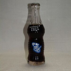 Rare Vintage 1950s Walt Disney Productions Donald Duck Cola Bottle Unopened Full