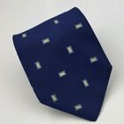 Brooks Brothers 346 Silk Tie Blue Gold Geometric Men Necktie 59 x 3.5/8