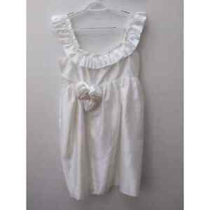 L. K. Collection White Vintage Babydoll Dress - medium