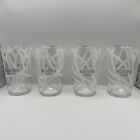 4 Belvedere Vodka Glass Tumblers Clear w/ White Branches