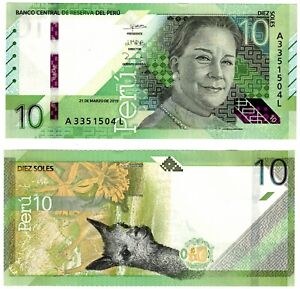 2021 (2019) Peru 10 Soles  Banknote UNC P196