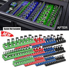 3/6X Magnetic Socket Organizer Tray Set Storage Holder 1/4 3/8 1/2 Dr SAE Metric