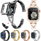 Bling iWatch Band wrist Strap Case For Apple Watch Series 9 8 7 6 5 4 3 2 SE