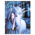 SOLACE CANVAS PICTURE ART PRINT ANNE STOKES GOTHIC FANTASY WINTER WOODS UNICORN