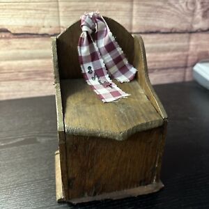 Vintage Wood  Salt Box Made Of Distressed Fruit Crates