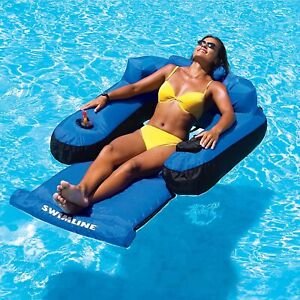 Pool Floats With Cup Holders For Adults Inflatable Lounge Chair Home Summer Fun