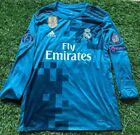 Cristiano Ronaldo #7 Real Madrid 2017  UEFA Retro Jersey Long Sleeve Sz L