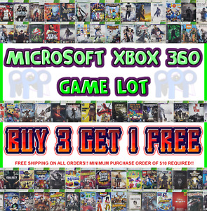 Microsoft Xbox 360 Games Lot 🎮 Buy 3 Get 1 Free 🎮 Free Shipping - $10 Minimum