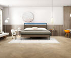 Contemporary Comfort: High-Quality Bed Frame with LED Light and Underbed Storage