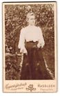 Photography August Strobach, Hassloch / Rhine Palatinate, railway road, blonde lady